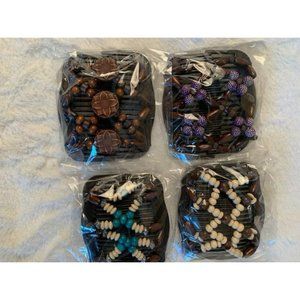 Ladies Wooden Beaded Hair Clips Set of 4